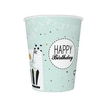 Jednorázové nádobí Kelímky na narozeninový dort 8 ks 250 ml