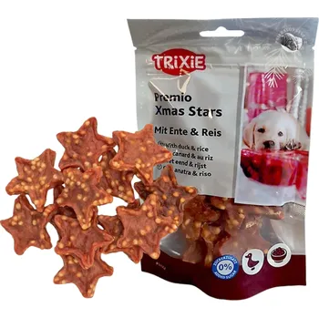 Pamlsek pro psa Trixie PREMIO Stars Xmas hvězdičky s kachnou a rýží 100 g