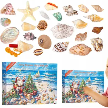 Kalendář ADVENTSKÝ KALENDÁŘ Adventní kalendář s mušlemi DÁREK OD MIKULÁŠE PRO DĚTI
