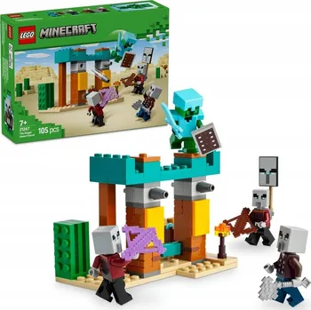 Stavebnice LEGO LEGO Minecraft 21267 Pouštní hodinky záludného. Sada a Průvodce 4v1