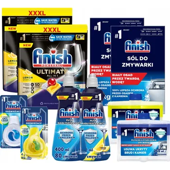 Tableta do myčky FINISH ALL-IN-1 SADA 100 TABLET, LEŠTIDLO, SŮL, VŮNĚ