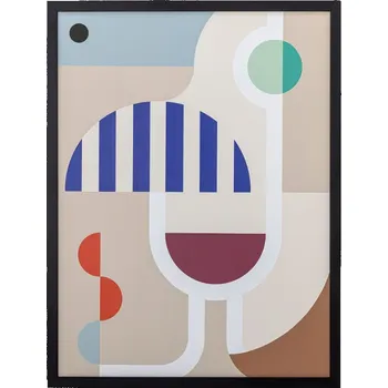 Obraz Abstraktní obraz Bloomingville Wine 42 x 32 cm