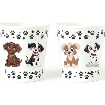 Party nádobí Papírové Kelímky Pejsci - 250 ml - 6 ks