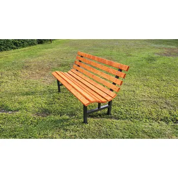 Zahradní nábytek Standardní zahradní lavička Barva konstrukce: Antracit komaxit (RAL 7016), Typ dřeva: Smrk