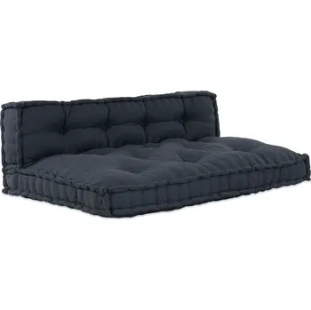 Zahradní pohovka vidaXL Modulární pohovka 2 pcs Antracit 120 x 80 x 38 cm textil