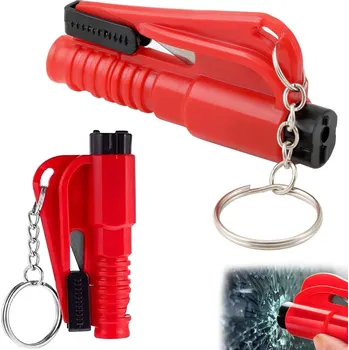 VERK GROUP Univerzální Multifunkční Klíč: Záchranné Kladivo a Řezací Pásek