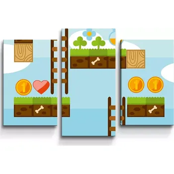 Obraz Sablio Obraz - 3-dílný Videohra 2 - 75x50 cm