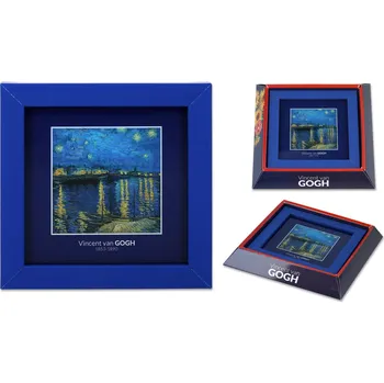 Obraz Obraz - Vincent van Gogh Hvězdná noc nad Rhônou 13x13 cm