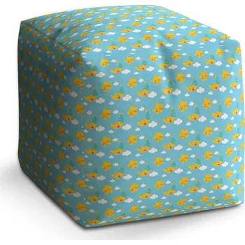 Taburet Sablio Taburet Cube Hvězdy a měsíce: 40x40x40 cm