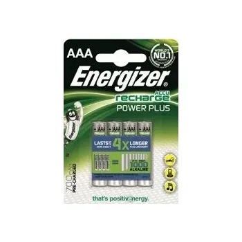 Článková baterie 4x Nabíjecí Baterie ENERGIZER Power Plus AAA R03 HR03 NH12 1,2V 700mAh