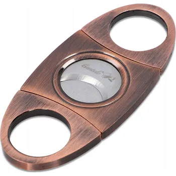 Humidor Gilotinová řezačka na doutníky, kovová Gentelo, hnědá