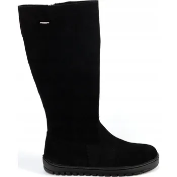 Dámské kozačky Dámské barefoot kožené kozačky Olivier Hazel černé velurové 37