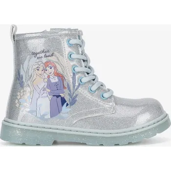 Dívčí kozačky Frozen dětské kozačky plast stříbrné velikost 26