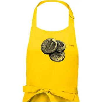 Kuchyňská zástěra Haléře pro šedesátníka - Pánská zástěra na vaření - Univerzální velikost ( Žlutá )