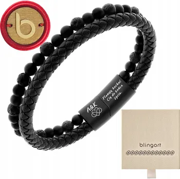 Náramek Pánský kožený Pánský náramek korálky COLORS dárek