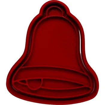 Vánoční dekorace Zvoneček 5,2 x 5,8 cm červená