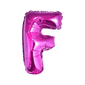 Balónek Fóliový balónek písmeno "F" růžový 35 cm