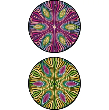 Puzzle CURIOSI Oboustranné dřevěné puzzle Double: Hippie 154 dílků