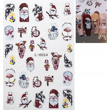 samolepka Samolepky 3D dekorace Vánoční sněhové vločky Vánoce Santa Claus Sob S247