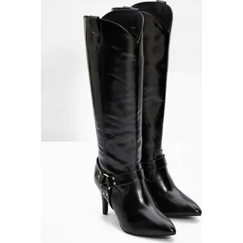 Dámské kozačky Bodyflirt černé kozačky na podpatku, velikost 39