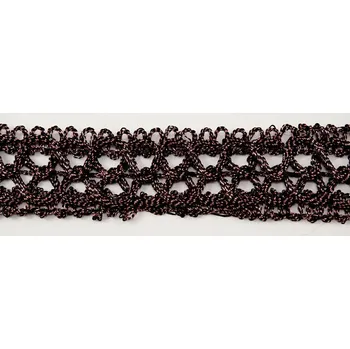 Leonský prýmek - černá, staro-měděná - šíře 3 cm