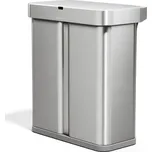 Simplehuman bezdotykový odpadkový koš DUAL SENSOR 58 L (34/24) hlasové ovládání nerez ST2050