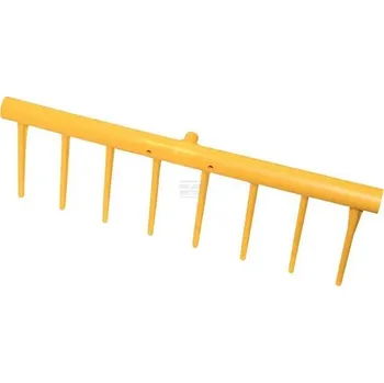 Hrábě Plastová polovina hrábí na trávu Jost bez násady 640 mm 8 zubů (KP-ES3430Z) (Plastové polovina hrábí Jost na trávu, seno, listí bez násady, pracovní záběr 640 mm, s 8 rovnými pevnými polyetylenovými zuby.)