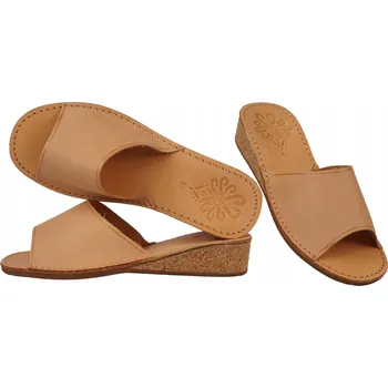 Dámské pantofle Pantofle na klínku 3,5 cm Kožené pantofle na klínku Kůže Jucht 38