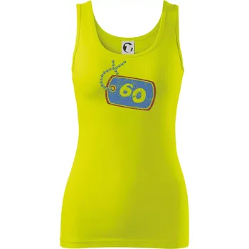 60 na krku štítek - Dámské tílko - S ( Limetková )
