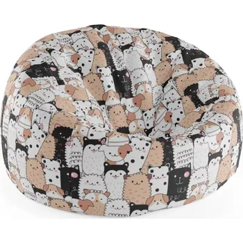 Sedací pytel Sablio Sedací vak Cocoon Roztomilá zvířátka - 75 x 45 x 35 cm