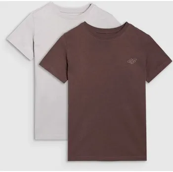 Dětské hladké tričko (SADA 2) 4F 4FJRAW25TTSHU3157-90S 158/164