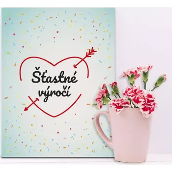 Plechová cedule Sablio Dárková cedulka Šťastné výročí: 30x40 cm