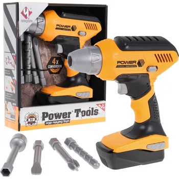 Dětská kuchyňka Ramiz Interaktivní dětský šroubovák 3+ žlutý + 4 vyměnitelné bity + odnímatelná dobíjecí baterie