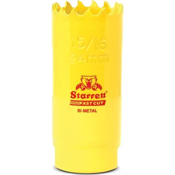 Vrták STARRETT Vykružovací vrták korunkový HSS 24mm, bimetalová děrovka - novinka FAST CUT!