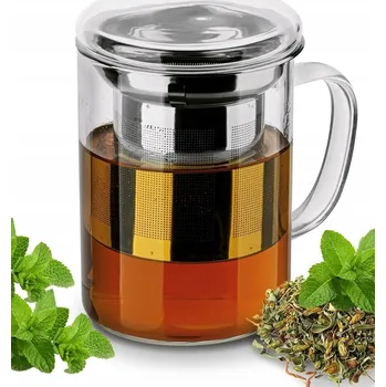 Hrnek Domosfera sklenice , hrnek s nálevníkem, sklo 350 ml