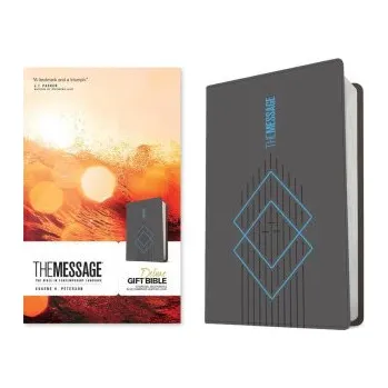 The Message Deluxe Gift Bible (Leather-Look, Charcoal Ascension and Blue Diamonds): The Bible in Contemporary Language – Peterson,Eugene H. (EN)