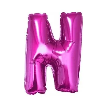 Balónek Fóliový balónek písmeno "N" růžový 35 cm