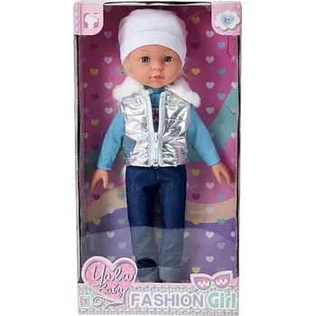 Panenka PANENKA 43 CM S DLOUHÝMI SVĚTLÝMI VLASY, DÁRKOVÉ BALENÍ