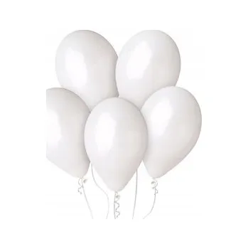 Balónek Metalické balónky perleťově bílé 33 cm 50 Ks