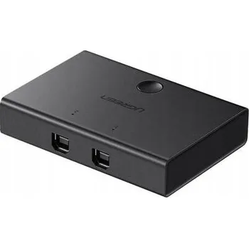 USB hub Přepínač Ugreen switch 2x USB-B USB-A pro počítač notebooku a tiskárnu disků