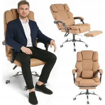 Otočná kancelářská židle Ecarla hnědá