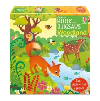 První čtění Usborne Book and 3 Jigsaws: Woodland – Sam Taplin (EN)