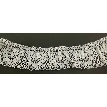 Krajkový kanýrek - světle šedá - šíře 4 cm