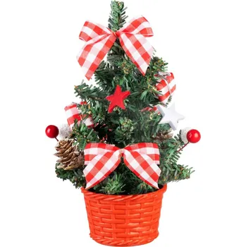 Vánoční dekorace Dekorácia MagicHome Vianoce, stromček, s hviezdou, 21 cm