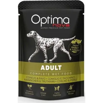 Krmivo pro psa Kapsička OPTIMA NOVA Dog Adult Rabit & Turkey 300g