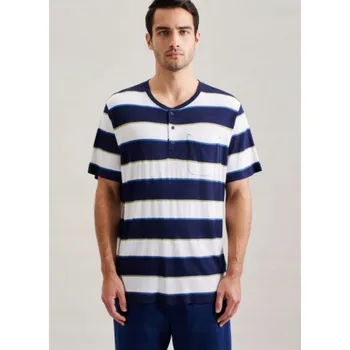 Pánské tričko SEIDENSTICKER Pánské tričko k pyžamu, proužky, velikost M, WŁF