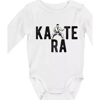Kojenecký body Karate bojovník - Body kojenecké s dlouhým rukávem - Dlouhý r. do 3 měs ( Bílá )