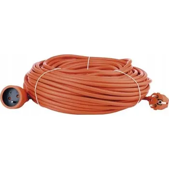 Napájecí kabel Zahradní Prodlužovací Kabel , jednoduchý Emos 20 m, 1 ks zásuvek, oranžový