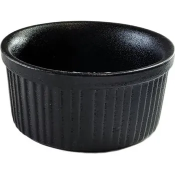 Miska porcelánová na creme brulle, 10 cm, 1ks, čierna