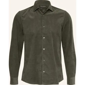 Pánská košile Marc O'polo Pánská Manšestrová Košile Shaped Fit, tmavě...